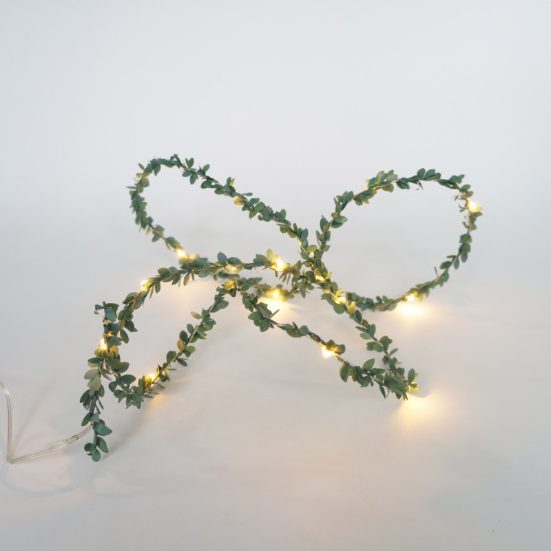Christmas Indoor Decoration Green Garland LED String Lights