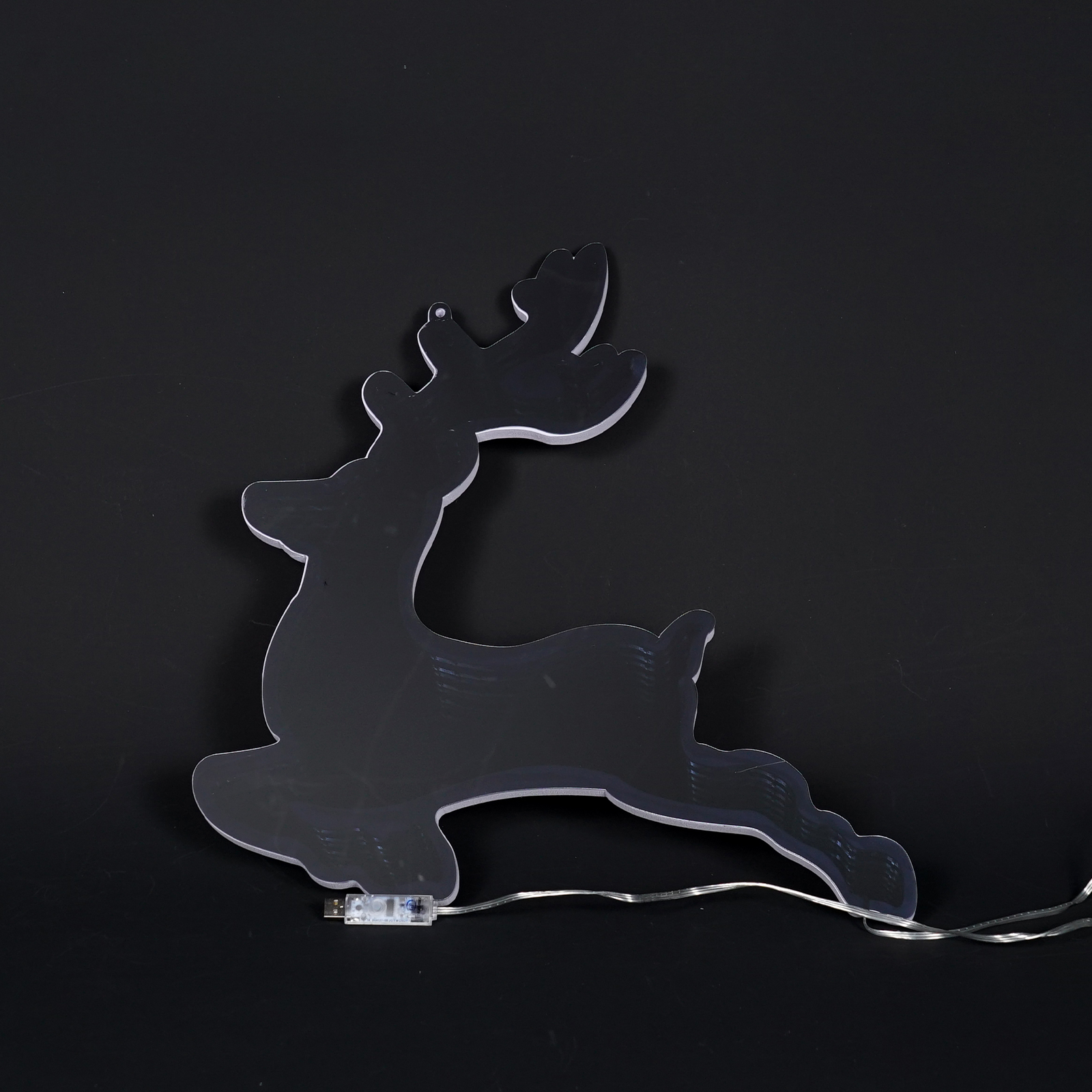 ‌PET Deer Mirror Multi-Color LED Light