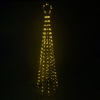 160L Warm Light, 1.8M Christmas Black Iron Frame Conical Tower Shape LED Lights