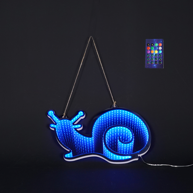 ‌Snail-shaped PET Mirror Tunnel LED Light