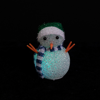 White EVA snowman with green hat