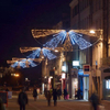 Hanging 3d Light Across Motif Street Lights