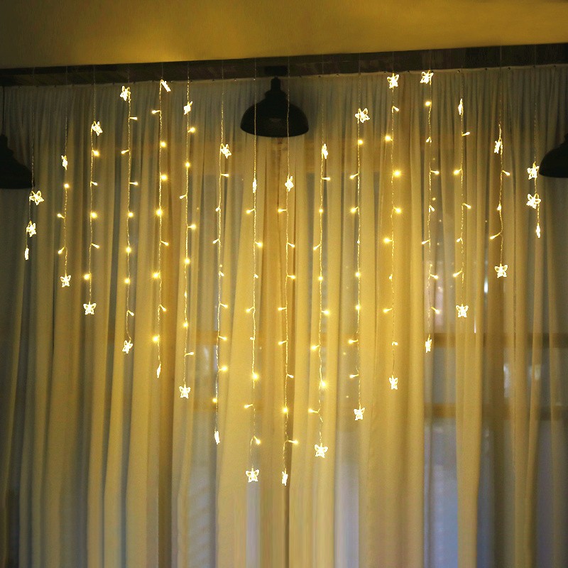 USB 50LED Warm White Outdoor Christmas Photo Clip Curtain String Lights Holder