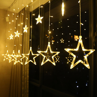 Twinkle 138 LED Window Curtain String Light for Wedding Party Home 