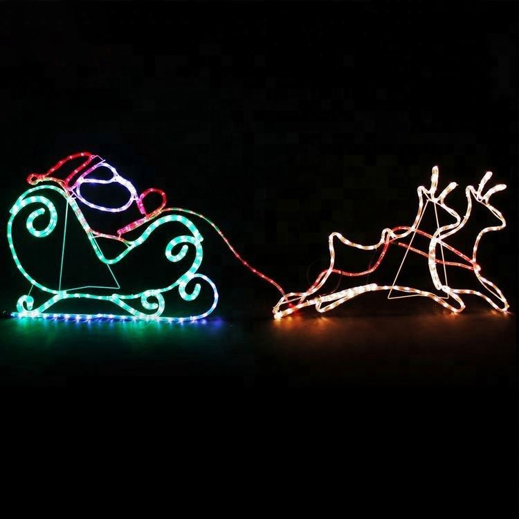 Running Outdoor Christmas Reindeer Motif Lights