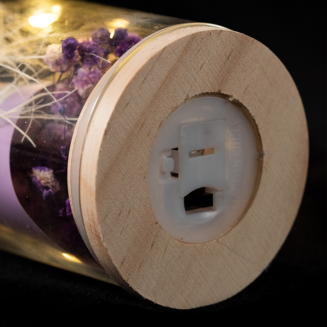EVERMORE Purple Open-herding With Natural Color Thread and Letter 4L Warm White LED Bare Wire Glass Cover Light