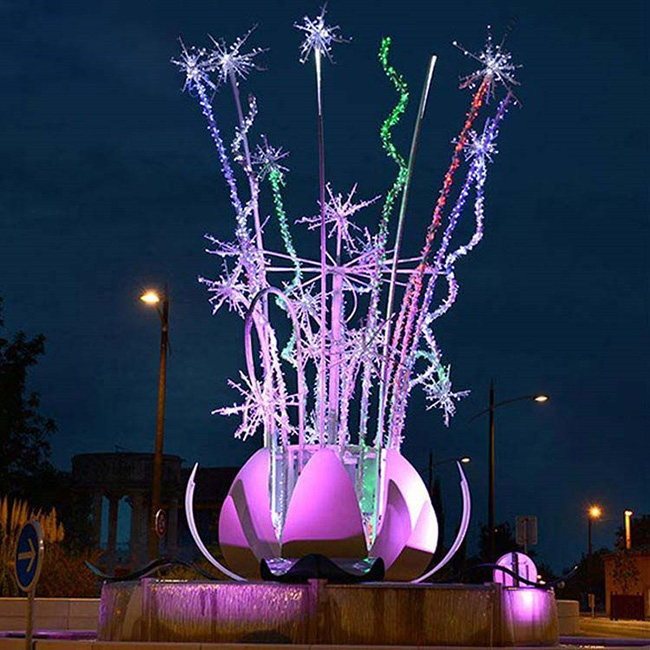 Christmas Outdoor 3D LED Motif Light Decorative Artificial Rose/Tulip Flower with Light