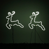 LED Neon Christmas Deer Shape Ground Stake Light