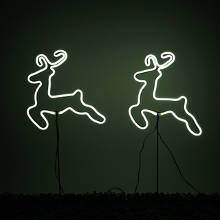 LED Neon Christmas Deer Shape Ground Stake Light
