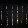 Warm White Christmas String Lights with Large Bulbs & Transparent Wire - Curtain Lights for Holiday Decor