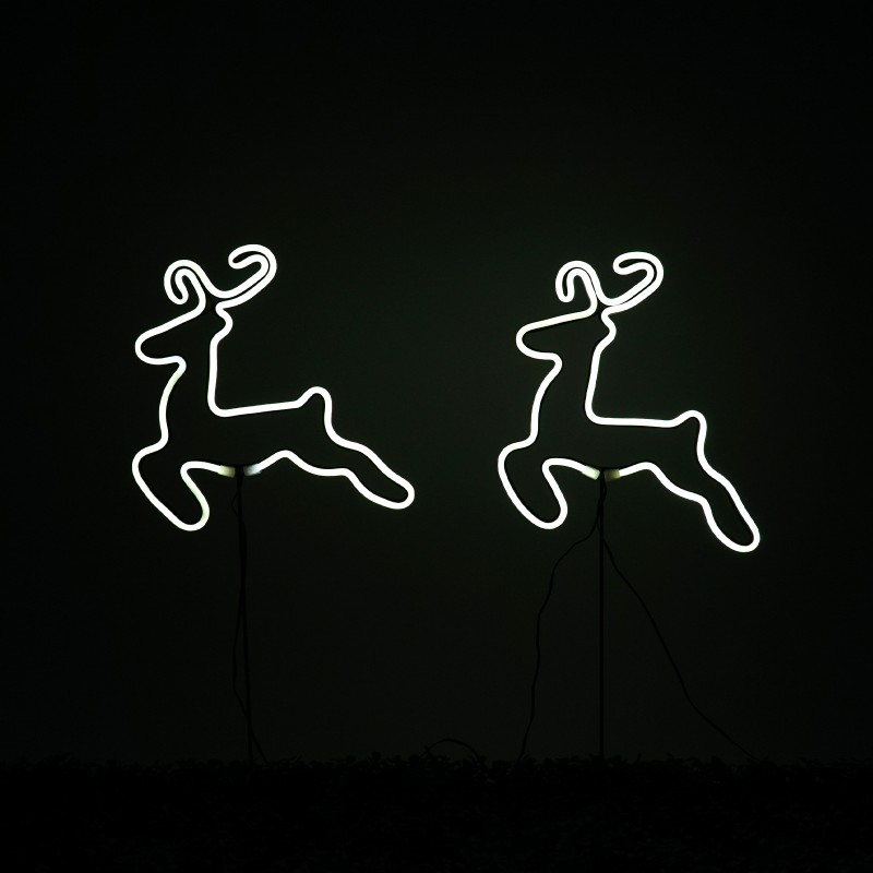 LED Neon Christmas Deer Shape Ground Stake Light