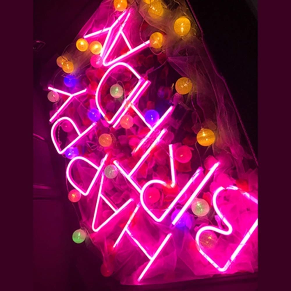 DIY Creative Combination Stylish Portable Bright heart I LOVE U Letters Shatter-proof PVC Led Neon Sign Night Lamp
