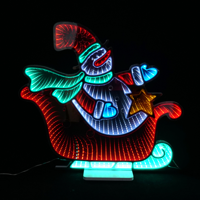 Snowman Sled Tunnel LED Mirror Light