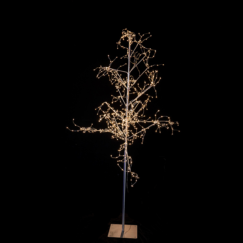 over 160 LED lights 180cm Silver Twig Tree with Coloured Led Illuminated balls 