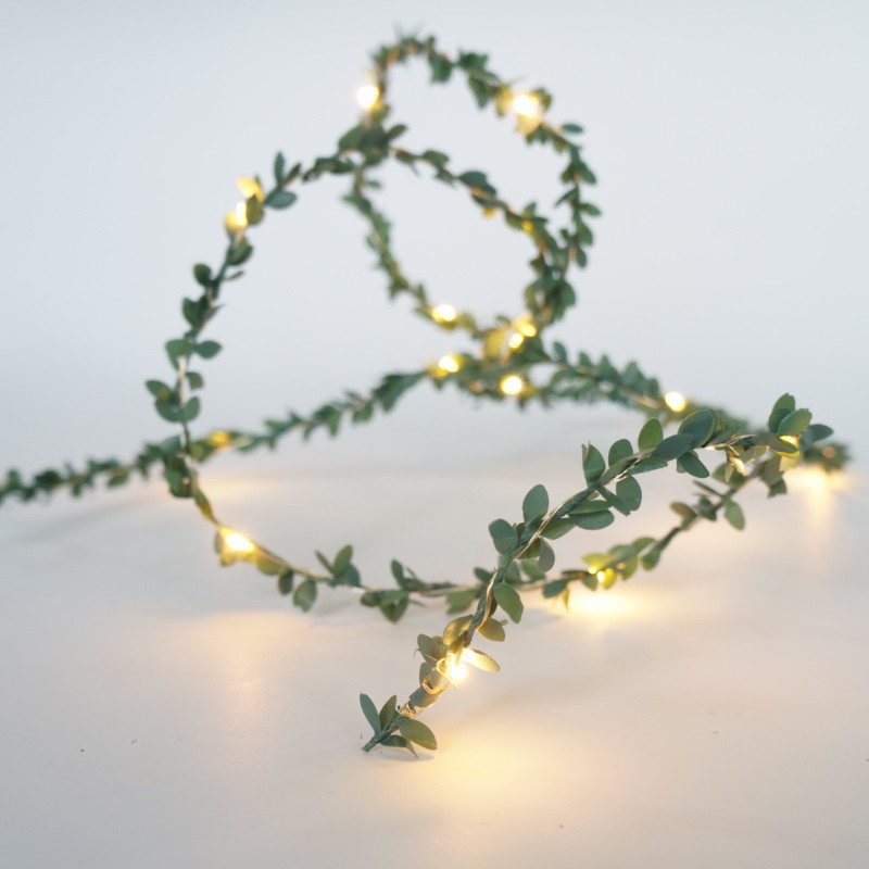 Christmas Indoor Decoration Green Garland LED String Lights