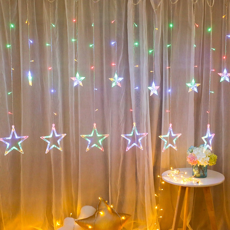 Twinkle 138 LED Window Curtain String Light for Wedding Party Home 