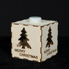 Wood box with Christmas tree pattern
