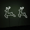 LED Neon Christmas Deer Shape Ground Stake Light