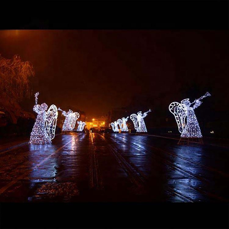 Outdoor Christmas Lighted Angels