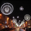 Hanging 3d Light Across Motif Street Lights