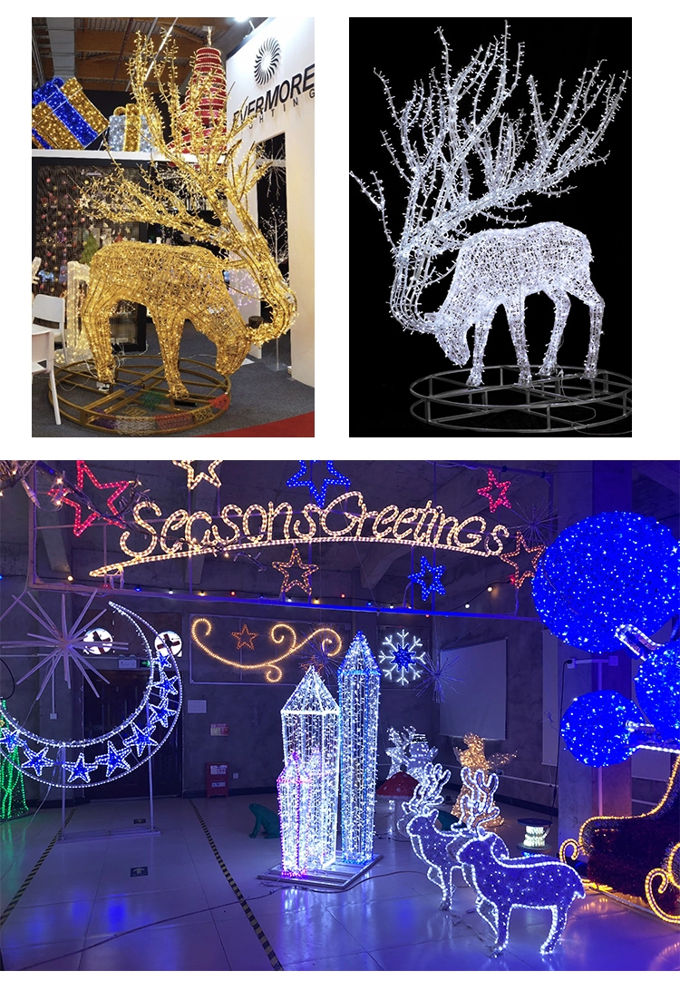 Outdoor Christmas Deer Decoration With Lights