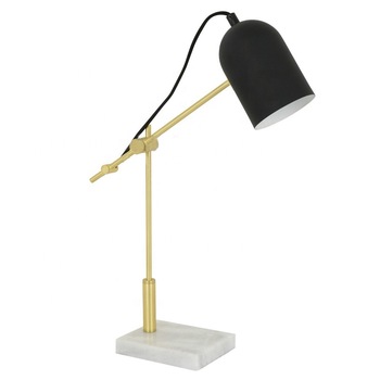 Modern Design Study Use Elegant Design 21.3in Height Eye Care Metal Desk Led Table Lamp With Marble Base
