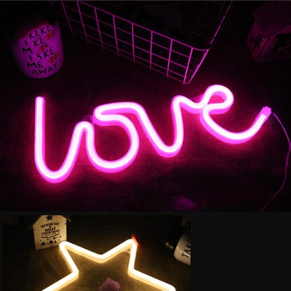 USB or Battery Powered Neon Sign LED Night Light