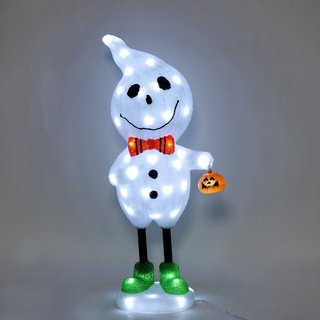 Acrylic Ghost Festival Tilted-head Smiling Figure