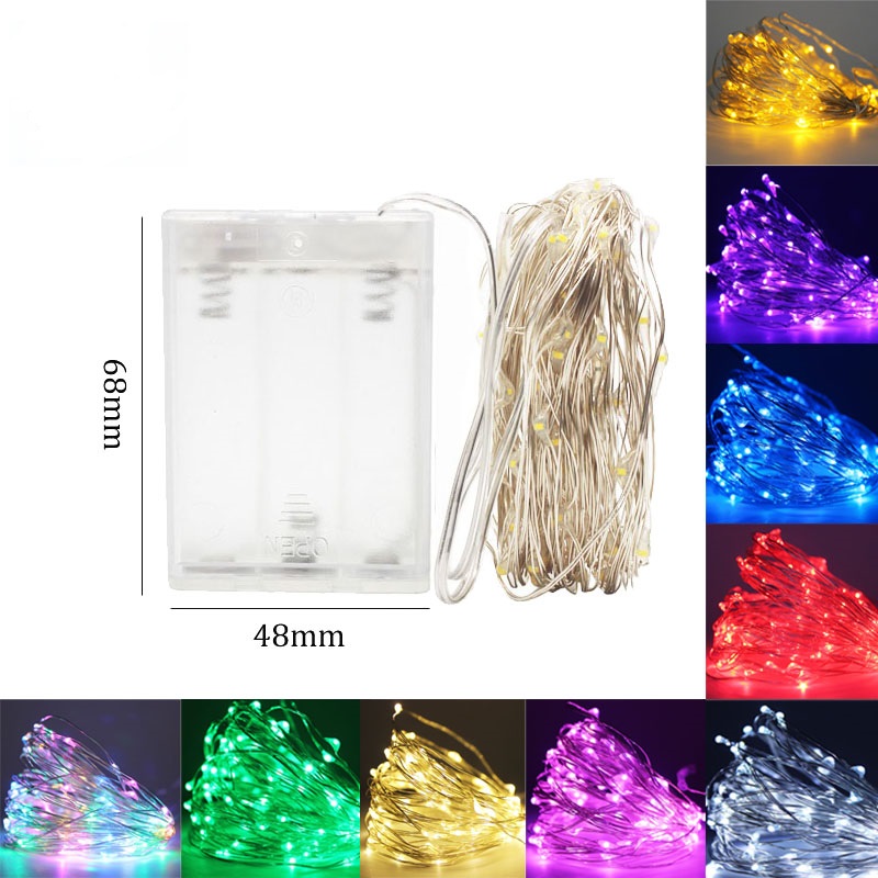Battery Copper Bended Wire Light Christmas Light Fairy String Lights For Outdoor Decoration