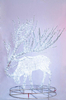 Garden plaza outdoor decoration aluminum frame cold white glowing reindeer led motif light with a round base