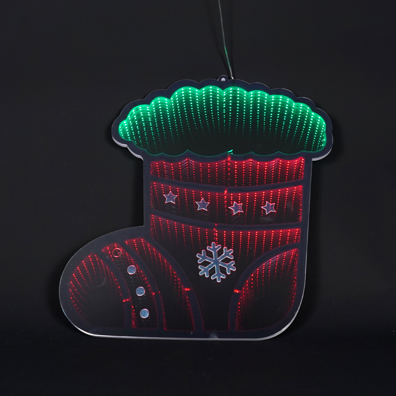 Christmas Shoe PET Mirror Tunnel LED Light